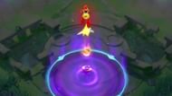 Armarouge using its Unite Move, Psykaboom, in the game (Image via The Pokemon Company)